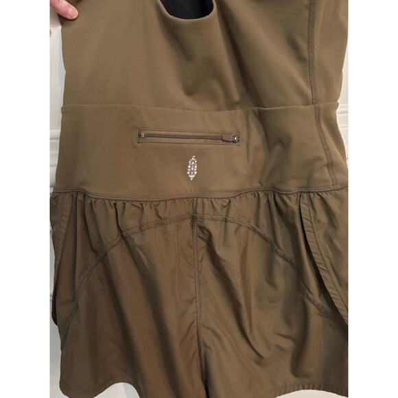 Free People Righteous Runsie Romper Tea Leaves Medium One Piece Workout - Picture 5 of 7